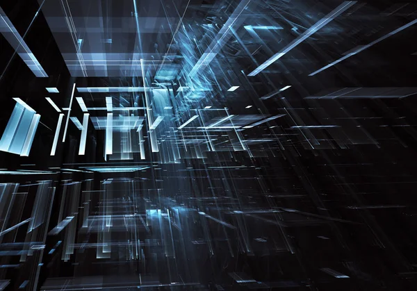 Bilgisayar soyut tehnology görüntü oluşturulur. Üç boyutlu 3d fraktal, doku