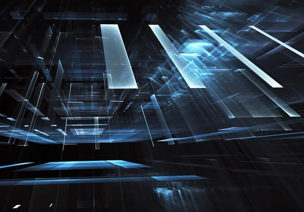 Bilgisayar soyut tehnology görüntü oluşturulur. Üç boyutlu 3d fraktal, doku