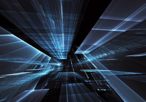 Bilgisayar soyut tehnology görüntü oluşturulur. Üç boyutlu 3d fraktal, doku