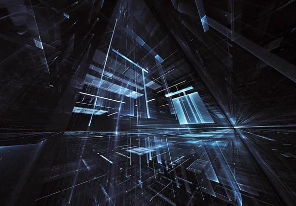 Bilgisayar soyut tehnology görüntü oluşturulur. Üç boyutlu 3d fraktal, doku