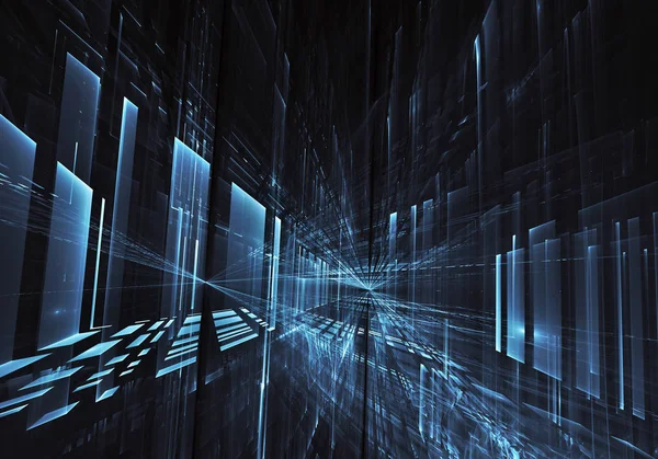 Bilgisayar soyut tehnology görüntü oluşturulur. Üç boyutlu 3d fraktal, doku