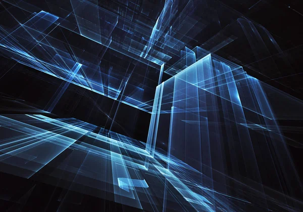 Bilgisayar soyut tehnology görüntü oluşturulur. Üç boyutlu 3d fraktal, doku