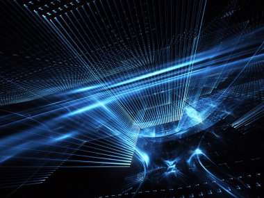 Bilgisayar soyut tehnology görüntü oluşturulur. Üç boyutlu 3d fraktal, doku