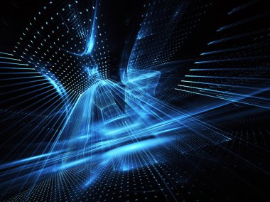 Bilgisayar soyut tehnology görüntü oluşturulur. Üç boyutlu 3d fraktal, doku