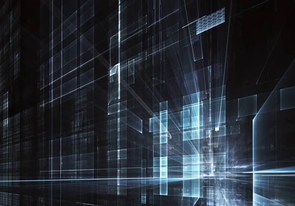 Datorgenererade Abstrakt Tehnology Bild Tredimensionella Fraktal Textur — Stockfoto