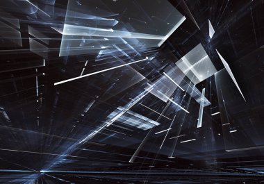 Bilgisayar soyut tehnology görüntü oluşturulur. Üç boyutlu 3d fraktal, doku