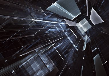 Bilgisayar soyut tehnology görüntü oluşturulur. Üç boyutlu 3d fraktal, doku