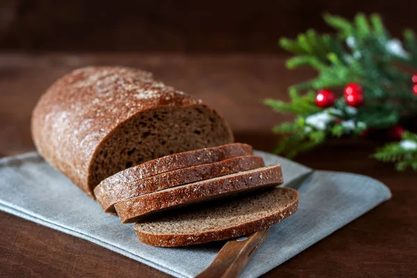 Rye Bread Table Close — Stock Photo, Image