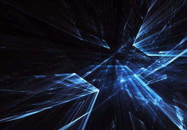 Bilgisayar soyut tehnology görüntü oluşturulur. Üç boyutlu 3d fraktal, doku