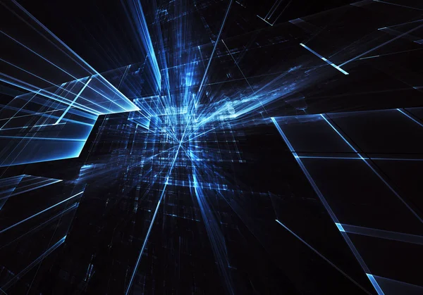 Bilgisayar soyut tehnology görüntü oluşturulur. Üç boyutlu 3d fraktal, doku