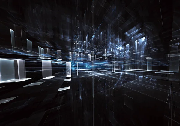 Bilgisayar soyut tehnology görüntü oluşturulur. Üç boyutlu 3d fraktal, doku