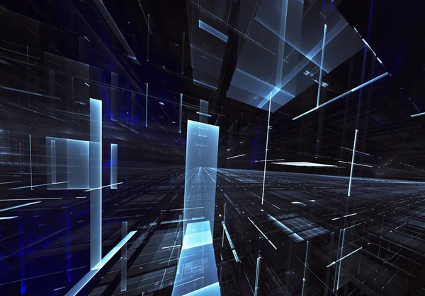 Bilgisayar soyut tehnology görüntü oluşturulur. Üç boyutlu 3d fraktal, doku