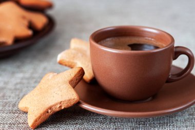 Noel için fırında zencefilli kurabiye yakın çekim