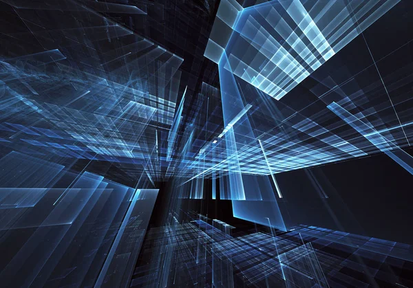 Bilgisayar soyut tehnology görüntü oluşturulur. Üç boyutlu 3d fraktal, doku