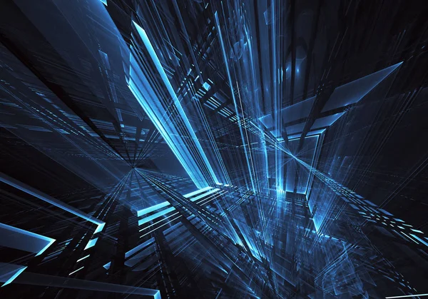 Bilgisayar soyut tehnology görüntü oluşturulur. Üç boyutlu 3d fraktal, doku