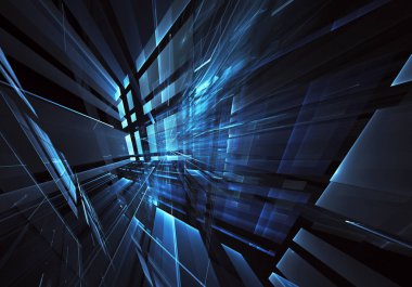 Bilgisayar soyut tehnology görüntü oluşturulur. Üç boyutlu 3d fraktal, doku