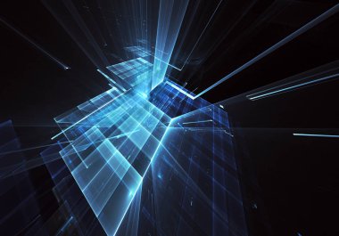 Bilgisayar soyut tehnology görüntü oluşturulur. Üç boyutlu 3d fraktal, doku