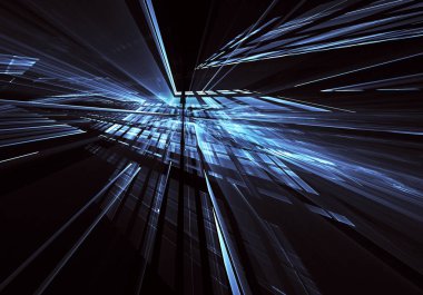 Bilgisayar soyut tehnology görüntü oluşturulur. Üç boyutlu 3d fraktal, doku