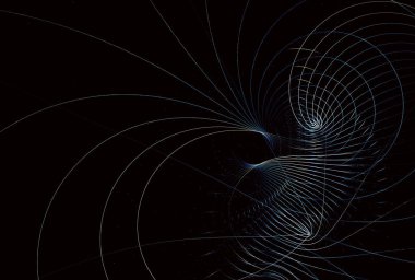 Işık efektli soyut renk dinamik arkaplanı. Fraktal spiral. Fraktal sanat