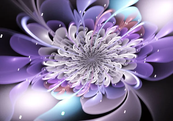 Красива абстрактна фрактальна квітка, кольорова квітка. Фрактальне мистецтво . — стокове фото