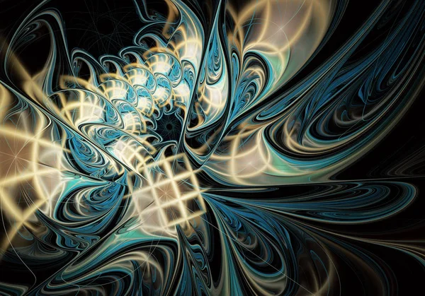 Abstrait fond fractal, texture, spirale fractale, art fractal — Photo
