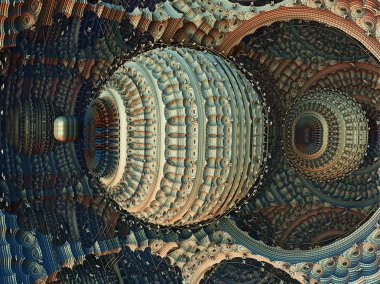 Fraktal 3d arka plan, soyut 3d illüstrasyon, tasarım için eleman