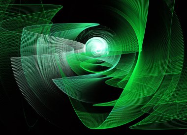 Işık efektli soyut renk dinamik arkaplanı. Fraktal spiral. Fraktal sanat