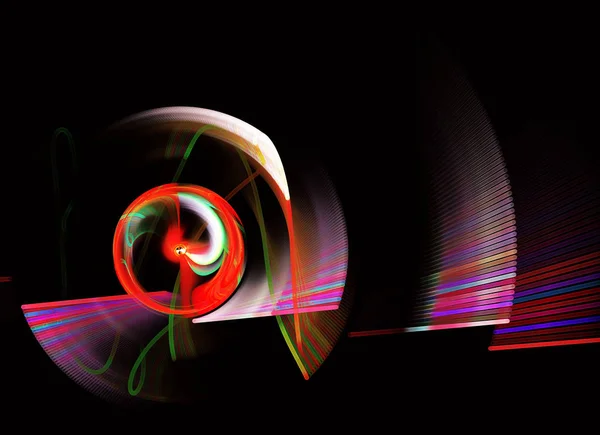 Fond dynamique abstrait de couleur avec effet d'éclairage. Spirale fractale. Art fractal — Photo