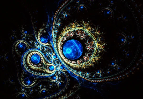 Cor abstrata fundo dinâmico com efeito de iluminação. Arte fractal — Fotografia de Stock