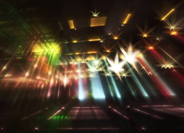 Işık efektli soyut renk dinamik arkaplanı. Fraktal sanat