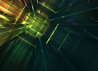 Işık efektli soyut renk dinamik arkaplanı. Fraktal sanat