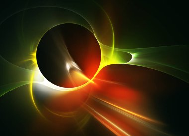 Işık efektli soyut renk dinamik arkaplanı. Fraktal sanat