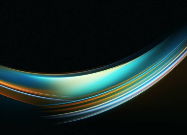 Işık efektli soyut renk dinamik arkaplanı. Fraktal dalgalı. Fraktal sanat