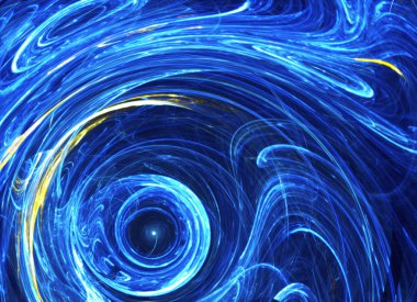 Işık efektli soyut renk dinamik arkaplanı. Fraktal dalgalı. Fraktal sanat