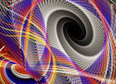 Işık efektli soyut renk dinamik arkaplanı. Fraktal spiral. Fraktal sanat