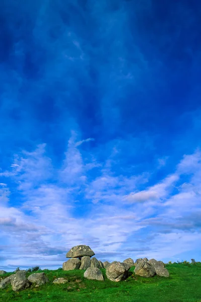 Vista Verticale Con Carrowmore Tomba Primo Piano Esempio Più Intatto — Foto Stock