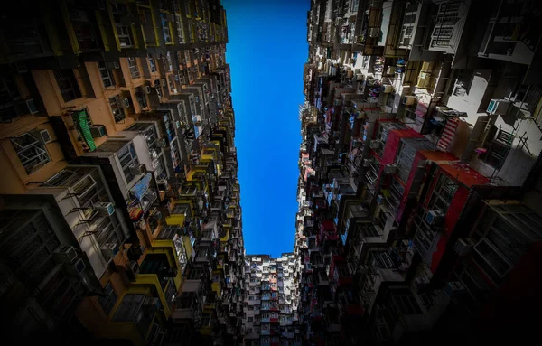 홍콩의 내부를 올려다보며 — 스톡 사진