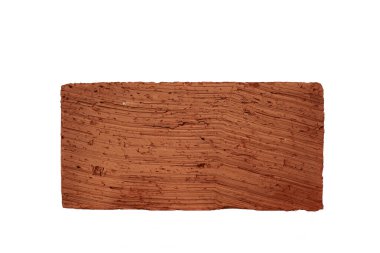 İzole edilmiş beyaz arkaplanda kırmızı tuğla 