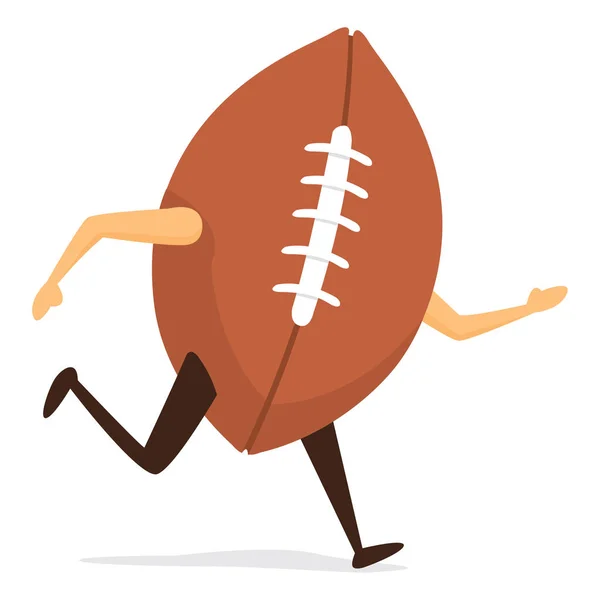 Cartoon Illustration American Football Run — Stock Vector