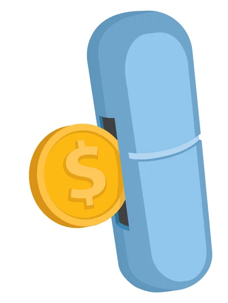Cartoon Illustration Investeringar Läkemedelsforskning — Stock vektor