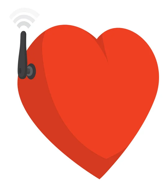 Καρτούν Εικονογράφηση Της Καρδιάς Κεραία Wifi — Διανυσματικό Αρχείο