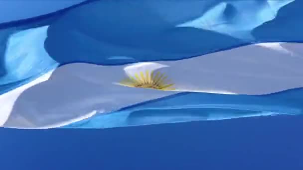 Argentina Flagga Sydamerika — Stockvideo