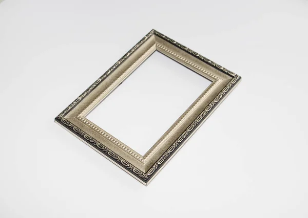 Aged Frame Photo Picture Certificate Photo White Background Nothing Frame — Stock Photo, Image