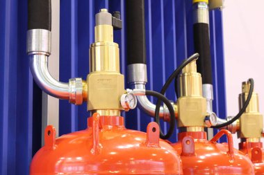 Otomatik gaz yükleme söndürme. Modüler Gaz yangın söndürme sistemleri.