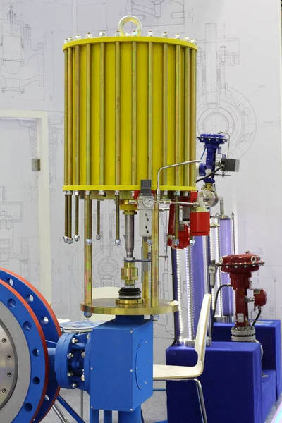 액체 및 기체 흐름의 자동 제어를 위한 특수 밸브 설계 — 스톡 사진