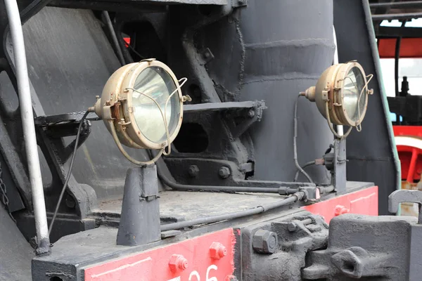 Museu de locomotivas a vapor em Moscou. Comboio a vapor retro . — Fotografia de Stock