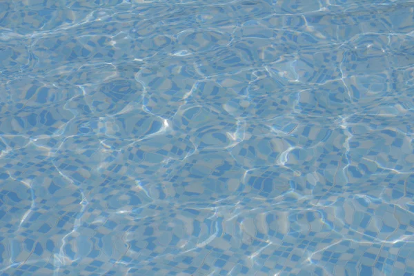 Ripple of pool water with sun reflection.