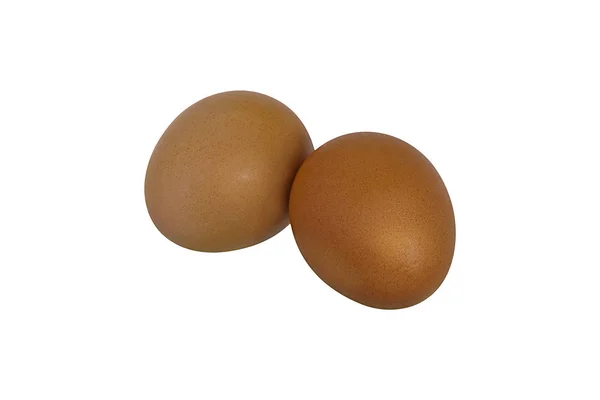 Two eggs of brown color close up — Stock Photo, Image