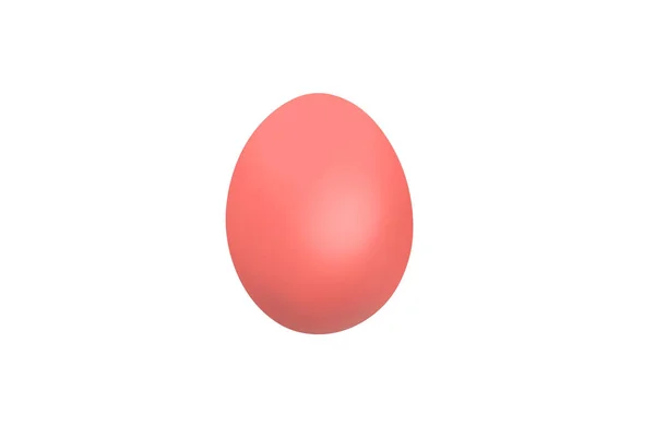 Розовое пасхальное яйцо на белом фоне — стоковое фото