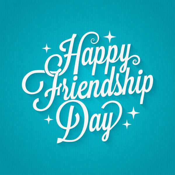 Friendship day vintage lettering vector background — Stock Vector